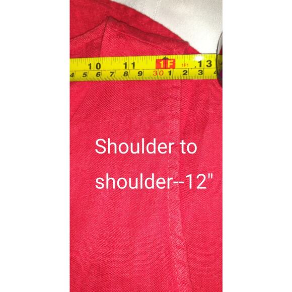 Pure Match Red Linen Top Sz L Lagenlook Boutique USA High Low NWT Sleeveless - Picture 12 of 14
